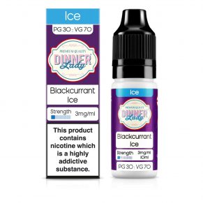 Blackcurrant Ice 30:70 10ml Dinner Lady Ice Nic Salt E-Liquid 3mg