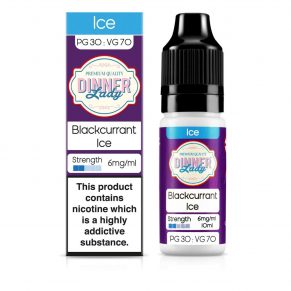 Blackcurrant Ice 30:70 10ml Dinner Lady Ice Nic Salt E-Liquid 6mg