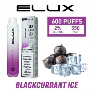 Blackcurrant Ice Elux Vibe 600 Disposable Vape
