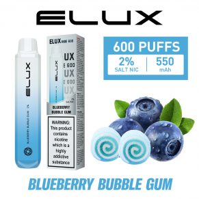 Blueberry Bubblegum Elux Vibe 600 Disposable Vape