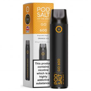 Orange Ice Pod Salt GO 600 Disposable Vape