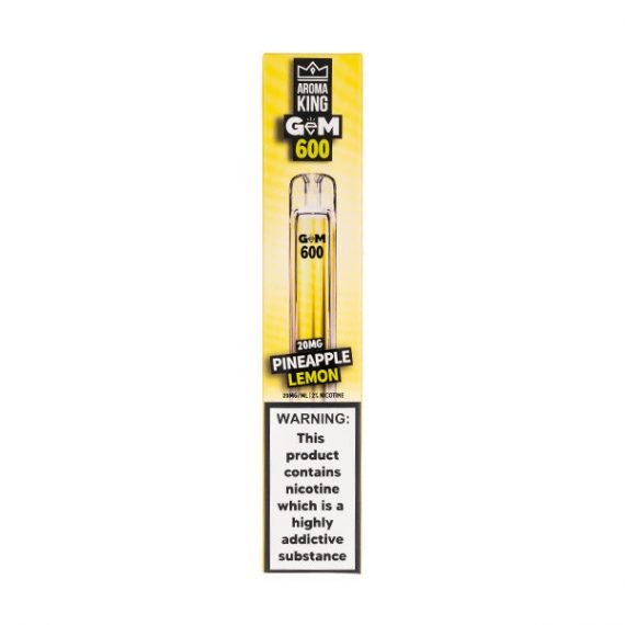 Pineapple Lemon Aroma King Gem 600 Disposable Vape