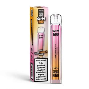 Pink Orange Fizz Aroma King Gem 600 Disposable Vape Device