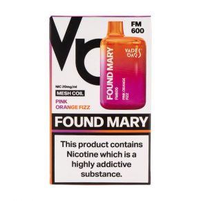 Pink Orange Fizz Found Mary FM600 Disposable Vape