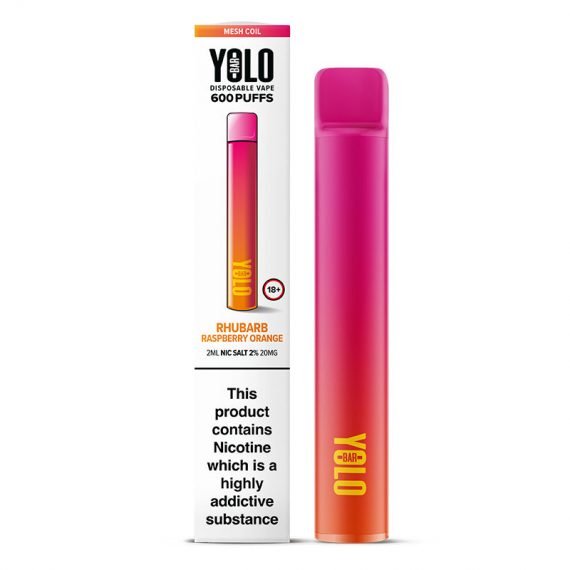 Rhubarb Raspberry Orange Yolo Bar M600 Disposable Vape