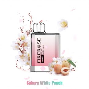 Sakura White Peach Elux Firerose Nova 600 Disposable Vape