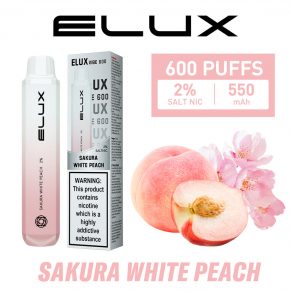 Sakura White Peach Elux Vibe 600 Disposable Vape