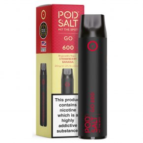 Strawberry Banana Pod Salt GO 600 Disposable Vape