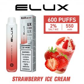 Strawberry Ice Cream Elux Vibe 600 Disposable Vape