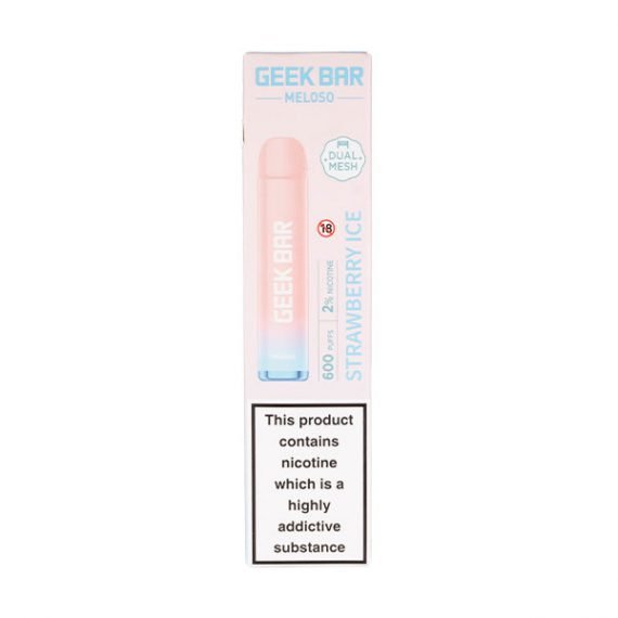 Strawberry Ice Geek Bar Meloso 600 Disposable Vape