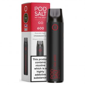 Strawberry Ice Pod Salt GO 600 Disposable Vape