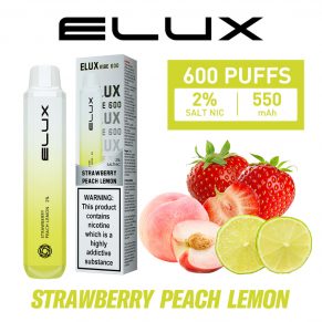 Strawberry Peach Lemon Elux Vibe 600 Disposable Vape