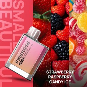 Strawberry Raspberry Candy Ice Elux Firerose Nova 600 Disposable Vape